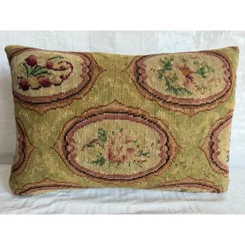 Step back in time and adorn your living space with our exquisite "Timeless Tapestry: 1852 English Needlework Pillow."...