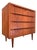 Teak Chest of Drawers with Continuous Handles and Lock, Denmark, 1960s For Sale
