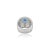 Metal Carat&her Bold 925 Sterling Silver Ring With Blue Cubic Zirconia Size 6 For Sale - Image 7 of 12