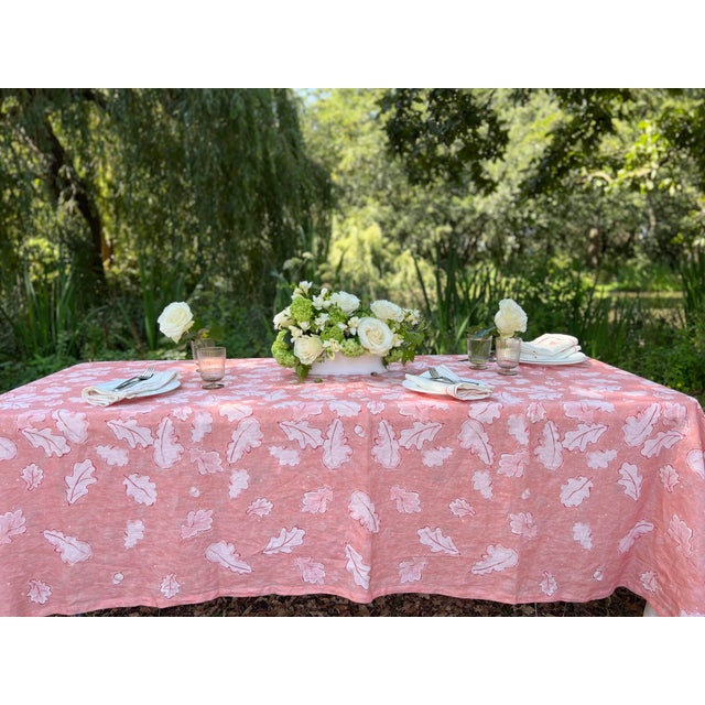 2020s Lizzet Frausto Grace European Linen Tablecloth For Sale - Image 5 of 7
