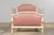 Wood Mid-Century Louis XVI Twin Bed Frames, Pink Silk, Painted Wood, 1940 For Sale - Image 7 of 18