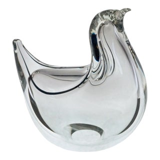 Murano Livio Seguso Mid-Century Modern Glass Bird Figure – Signed For Sale