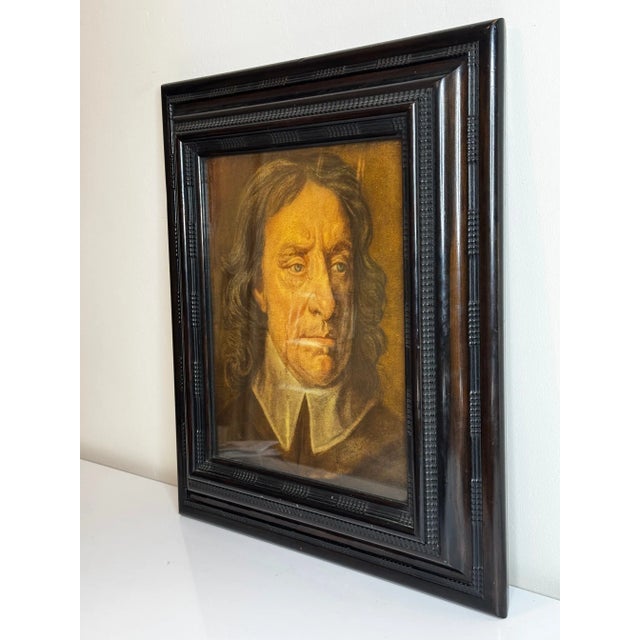 1910s Circa 1910 Oliver Cromwell Portrait Chromolithograph After Sir Peter Lely Medici Society For Sale - Image 5 of 11