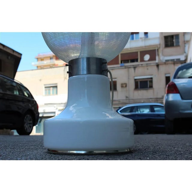 Metal Murano Glass and Steel Ceiling Lamp from Vistosi, 1970s For Sale - Image 7 of 13