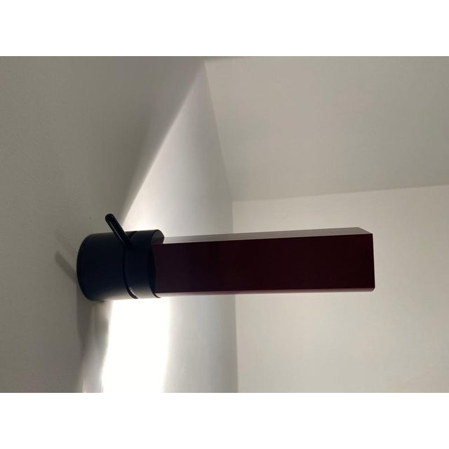 Metal Burgundy Wall Lamps by Gianfranco Frattini, Italy, 1980s, Set of 3 For Sale - Image 7 of 17