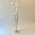 Stunning floor lamp in brass, Carrara white marble, and semi-clear, semi-transparent (milky) glass globes. "Alberello"...