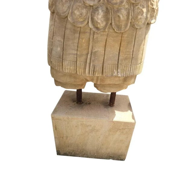 Hand-Carved Sculpture of a Roman Emperor, Early 20th Century, Marble For Sale - Image 4 of 9