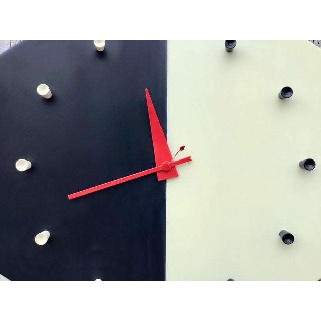 Metal Mid-Century Modern Kite Wall Clock by George Nelson for Howard Miller, Vitra For Sale - Image 7 of 11