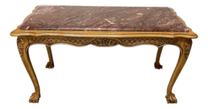 Vintage French Marble Top Coffee Table