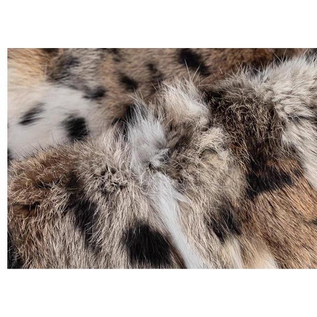 Textile 18英寸豹纹人造毛皮枕头 For Sale - Image 7 of 9