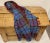 Merino Lambswool Knee Rug/Blanket In A Colorful Blue Plaid Pattern- Made In England. Our knee blankets are cut to a...