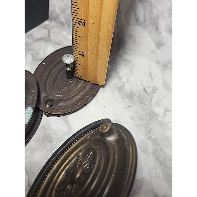 Brass Metal Drawer Cabinet Pulls For Sale - Image 9 of 10