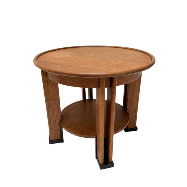 Art Deco Dutch Coffee Table in Oak by Jan Brunott, 1920s For Sale - Image 9 of 16