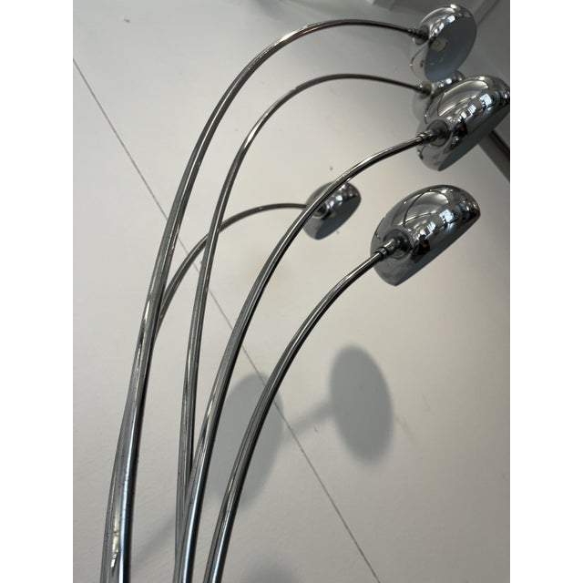 Arc 5-Arm Floor Lamp attributed to Cottex, Sweden, 1970s For Sale - Image 6 of 10