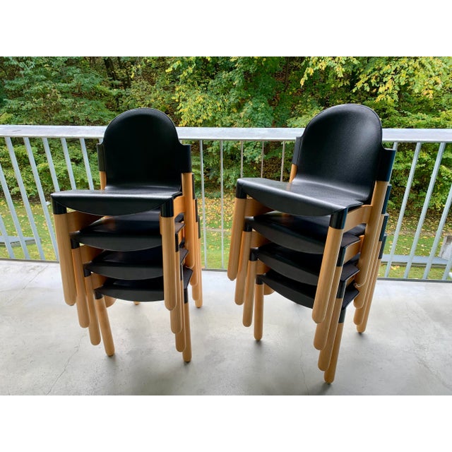 Black Postmodern Flex Chairs by Gerd Lange for Thonet, 1998, Set of 8 For Sale - Image 8 of 18