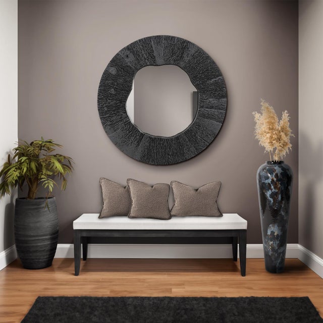 Yazku Wooden Mirror For Sale - Image 9 of 9