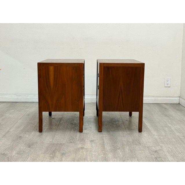 Brown Pair of Mid Century Modern Nightstands For Sale - Image 8 of 12