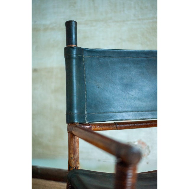 Set of Bamboo Lounge Set with Chair and Ottoman, 1970s For Sale - Image 14 of 18