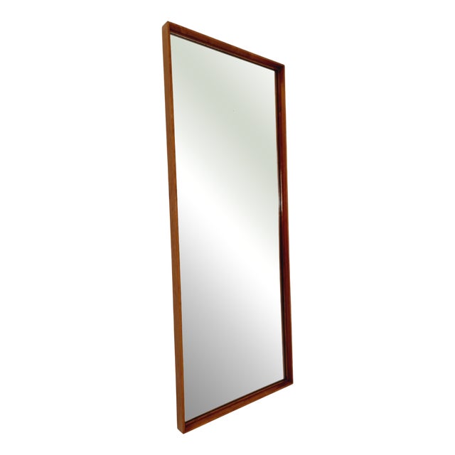 Mid-Century Modern German Teak Wall-Mounted Mirror, 1960s For Sale