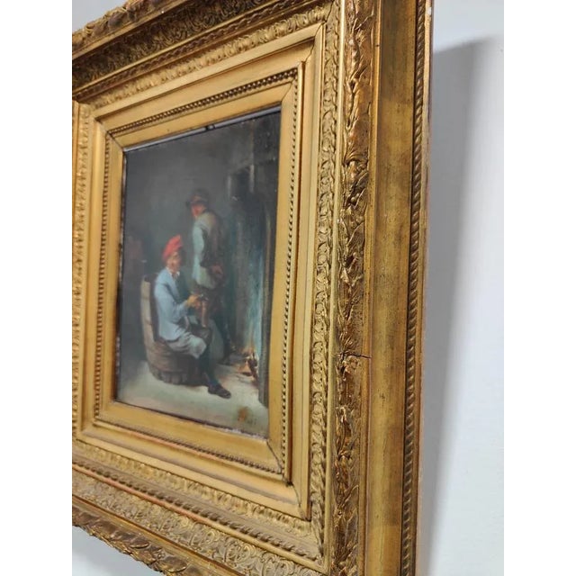 David Teniers the Younger, Tavern, Small Oil Painting, Framed For Sale - Image 5 of 13
