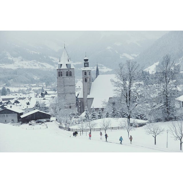 Mid-Century Modern Slim Aarons, Tyrolean Churches, Estate Stamped Photographic Print For Sale - Image 3 of 3