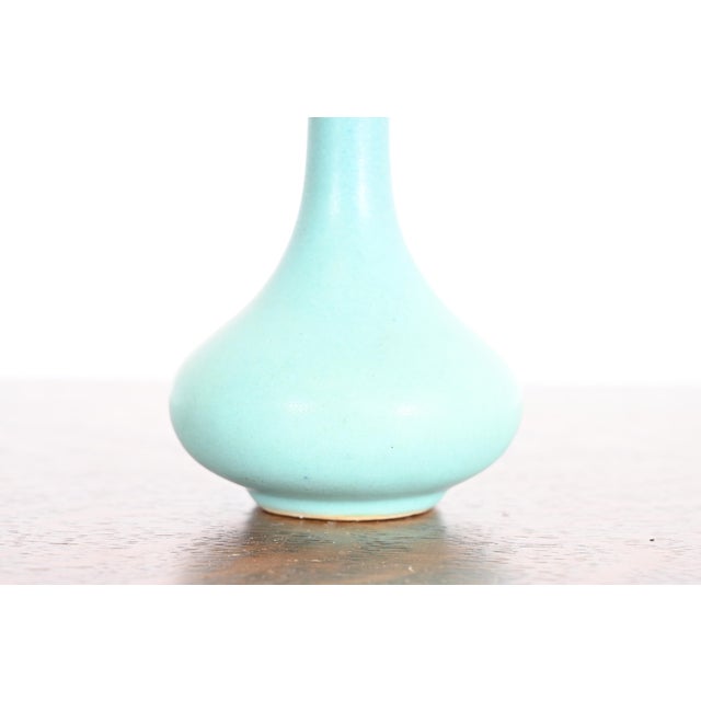 Ceramic Van Briggle Arts & Crafts Turquoise Glazed Ceramic Bud Vase For Sale - Image 7 of 12