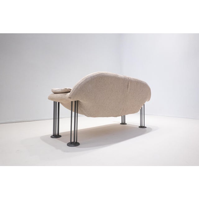 Textile Small Sofa in Fabric by Burkhard Vogtherr for Hain + Tohme, 1980s For Sale - Image 7 of 8