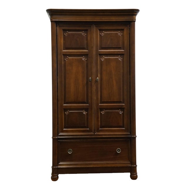 Late 20th Century Stanley Furniture Solid Cherry Italian Inspired Traditional 42" Chiffonier Armoire 339-13-14 For Sale - Image 10 of 15
