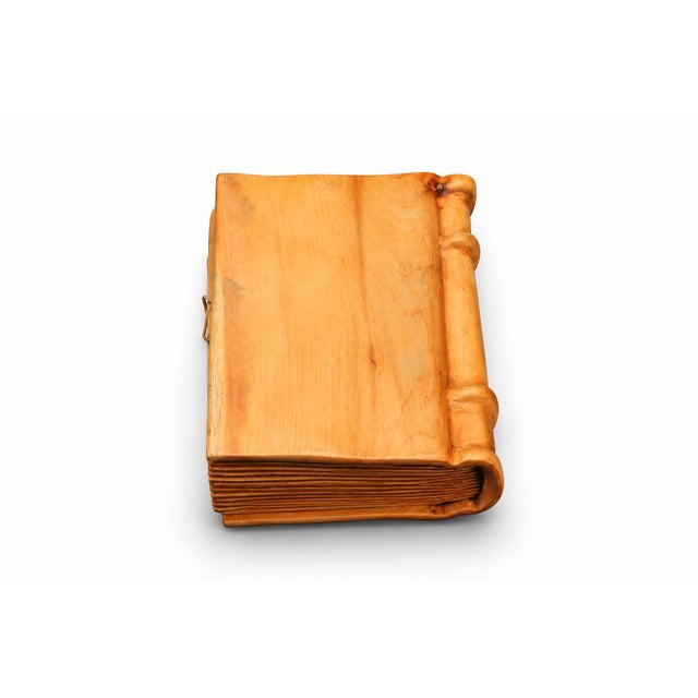Brown Livio De Marchi Italian Hand-Carved Wooden Book Sculptures With Drawers – Set of 3 For Sale - Image 8 of 8