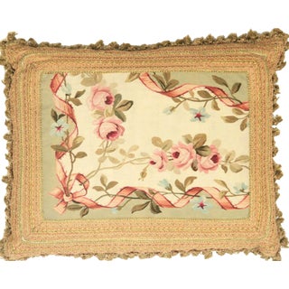 19th Century French Aubusson Pillow For Sale