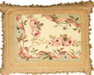 19th Century French Aubusson Pillow