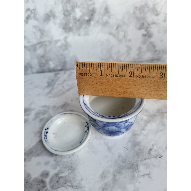 1980s Blue and White Flowers Porcelain Planter For Sale - Image 11 of 13