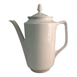 Antique Jahre Bareuther Ceramic Tea Pot in White For Sale