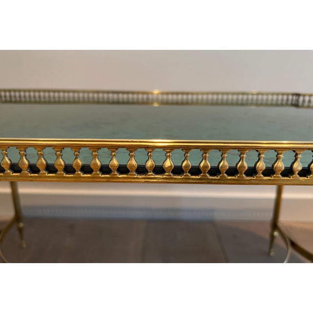 Neoclassical Style Brass Coffee Table in the Style of Maria Pergay. Circa 1940 For Sale - Image 10 of 12