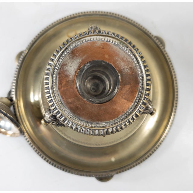 19th Century English Sheffield Silverplate Inkwell With Eagle Finial and Griffin Legs For Sale - Image 10 of 15