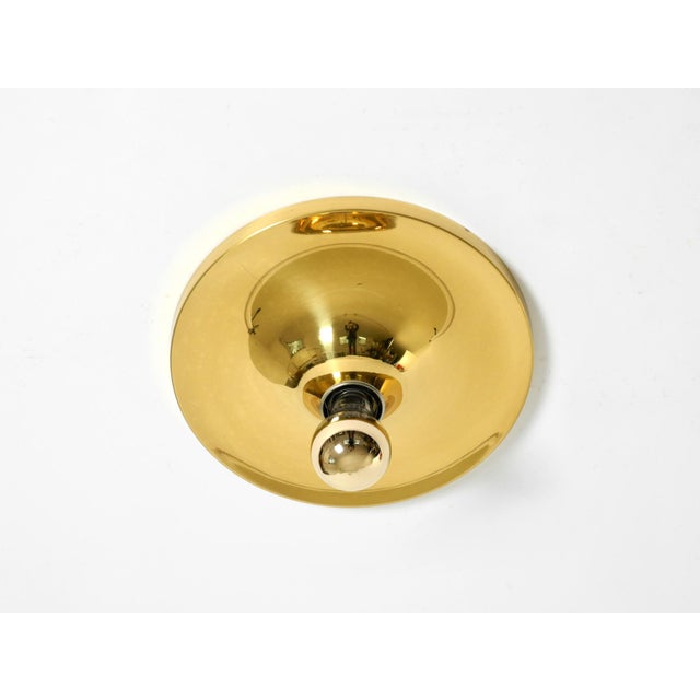 Gold Mid-Century Modern Space Age Disc Brass Wall Lamp from Sölken Leuchten, 1960s For Sale - Image 8 of 17