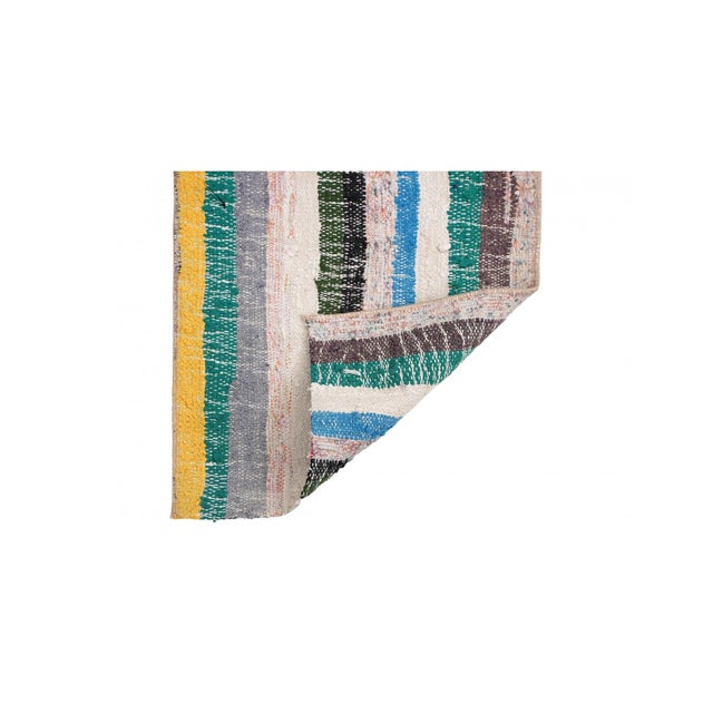 Mid-Century Modern Vintage Decorative Mini Rag Rug - 1`4″ X 3`0″ For Sale - Image 3 of 3