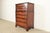 English Henredon Georgian Flame Mahogany Highboy Dresser, Circa 1950s For Sale - Image 3 of 16