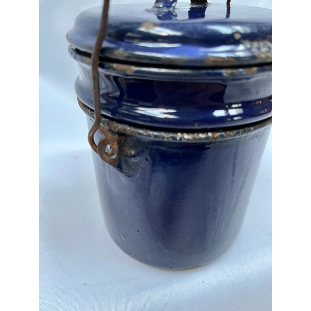 Vintage French Enamel Lunch Pail Chairish