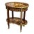 French Louis XV Side Table With Fine Marquetry, Brass Gallery & Lower Shelf For Sale