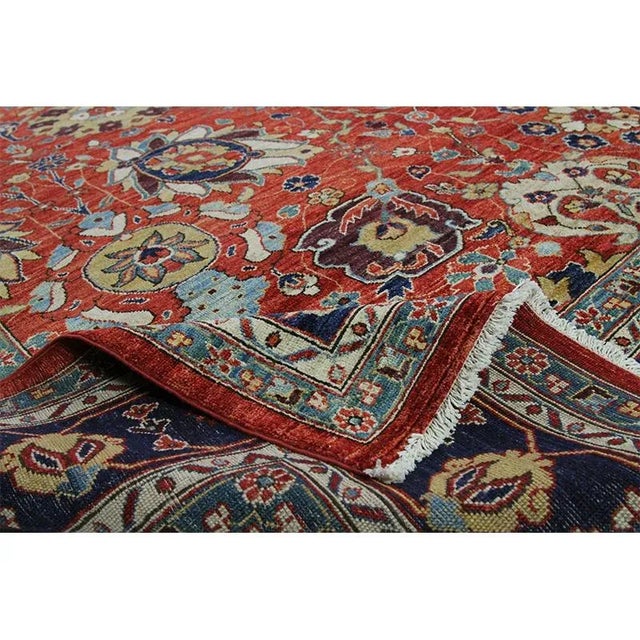 Traditional 1990s Handwoven Serapi Style Area Rug 12’1″ X 15’6″ For Sale - Image 3 of 11