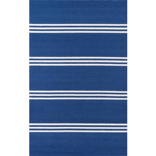 Momeni Contemporary Indoor/Outdoor Veranda Rug in Maritime Blue, 3'9" x 5'9" For Sale