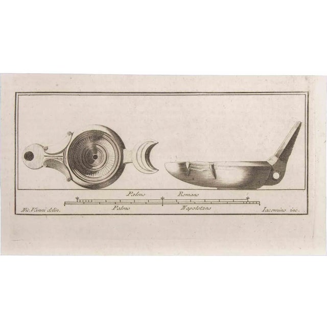 Oil lamp is an etching realized by niccolò vanni (1750-1770). The etching belongs to the print suite “antiquities of...