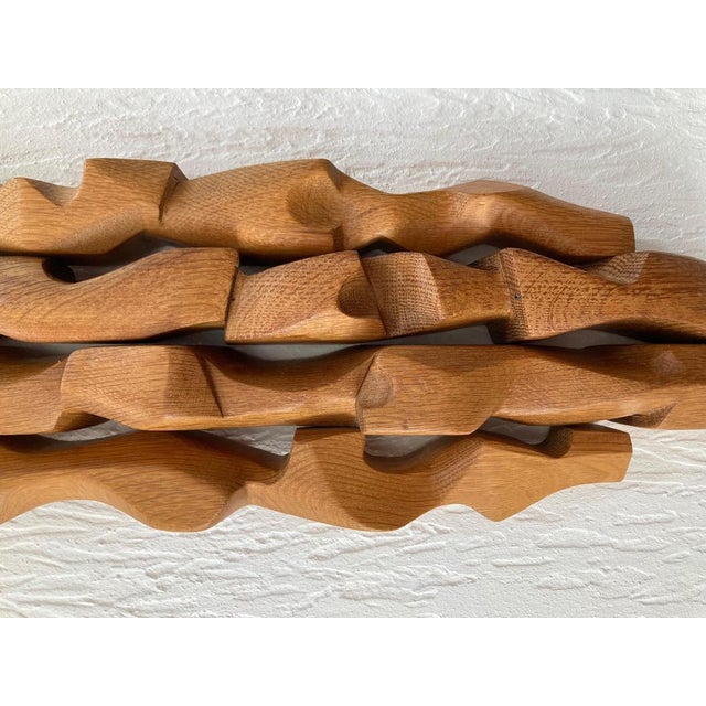 Abstract Wooden Wall Art Sculpture, England, 20th Century For Sale - Image 9 of 10