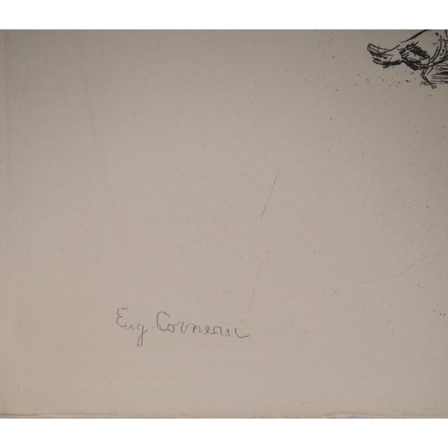 Modern Eugene Corneau, Garden of the National Library, Engraving For Sale - Image 3 of 8