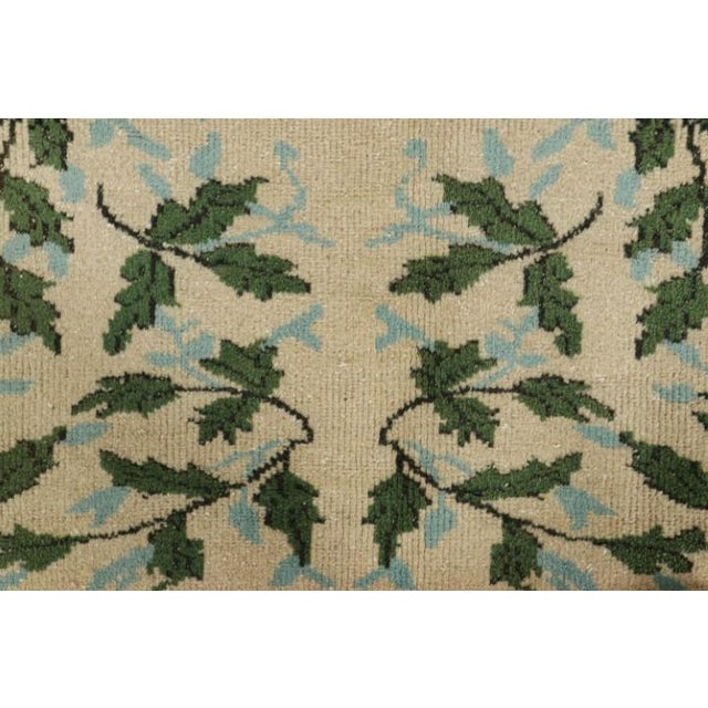 Mid-Century Modern Vintage Zeki Múren Rug in Beige, With Green & Blue Florals, From Rug & Kilim For Sale - Image 3 of 7
