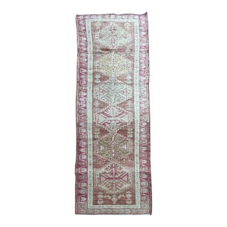 Vintage Turkish Tribal Wool Runner Rug 3’5” X 13’6” For Sale