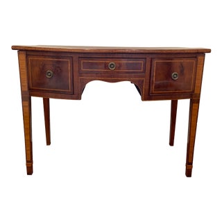 Antique English Vanity Small Desk Mahogany For Sale