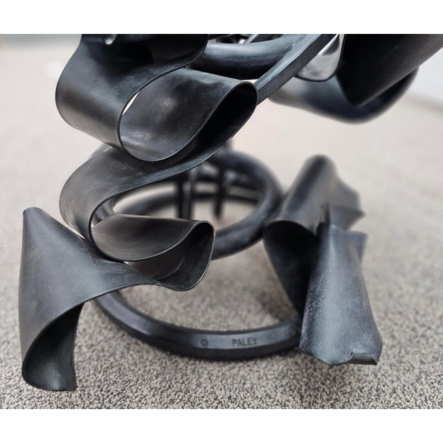 Albert Paley (American B. 1944 - ) Forged Steel and Glass Top Coffee Table, Paley 1991 For Sale - Image 10 of 13