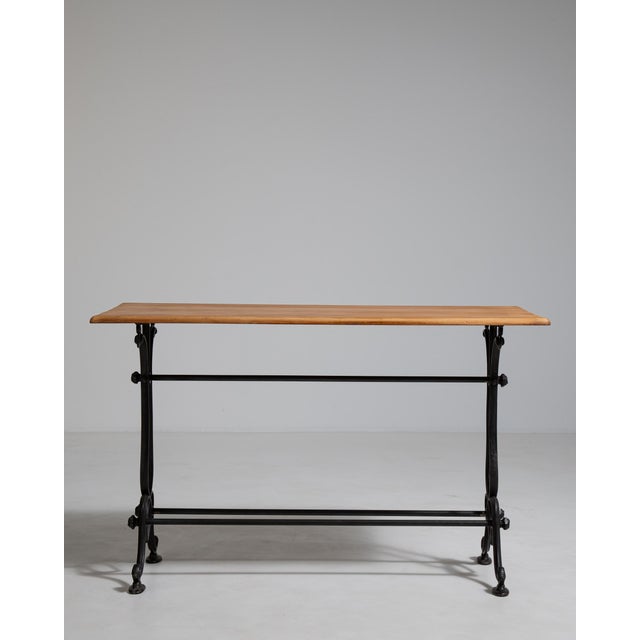 French Cast Iron Bistro Table, Antique, France, Early 20th Century For Sale - Image 3 of 14